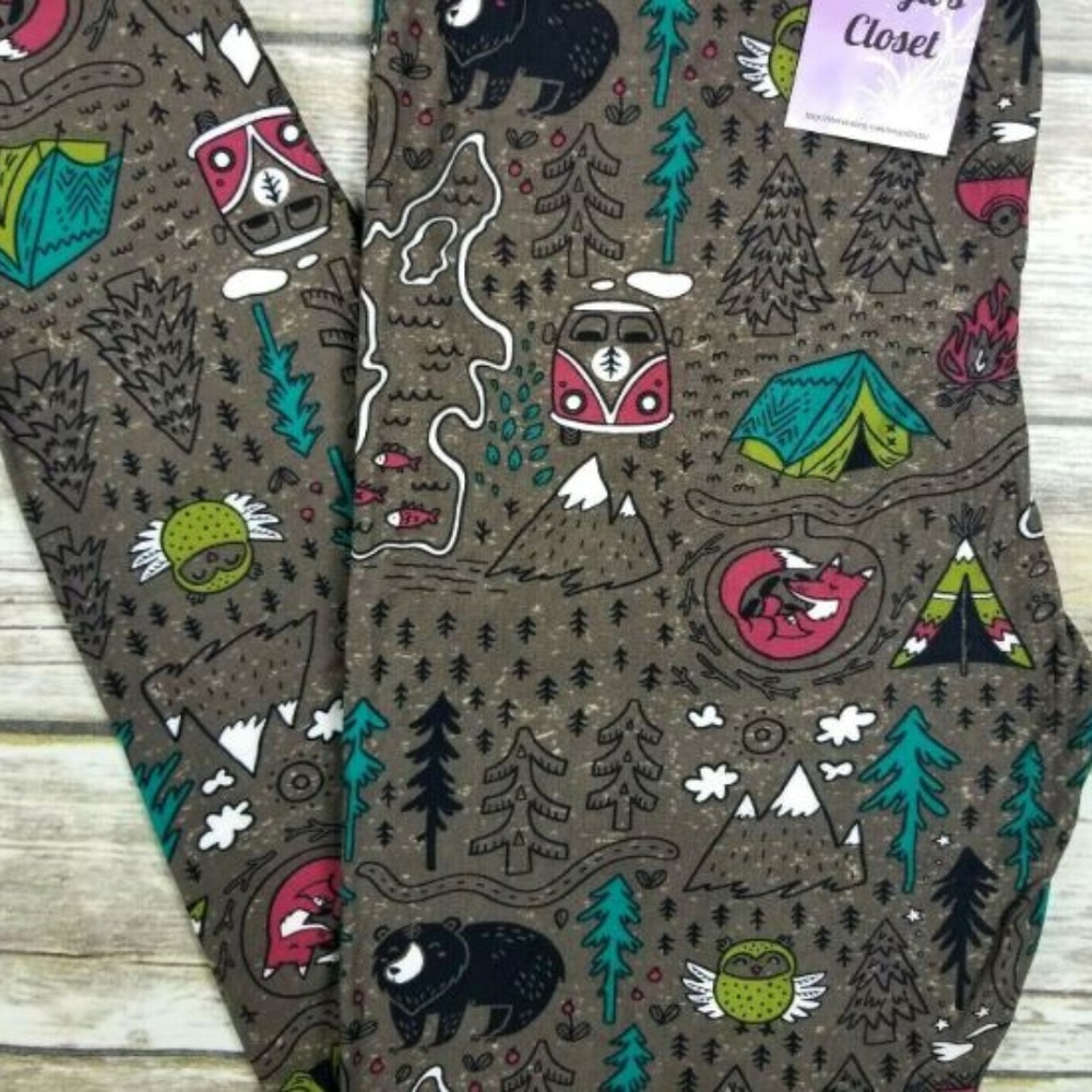 BEAR CAMPING LEGGINGS  PLUS SIZE